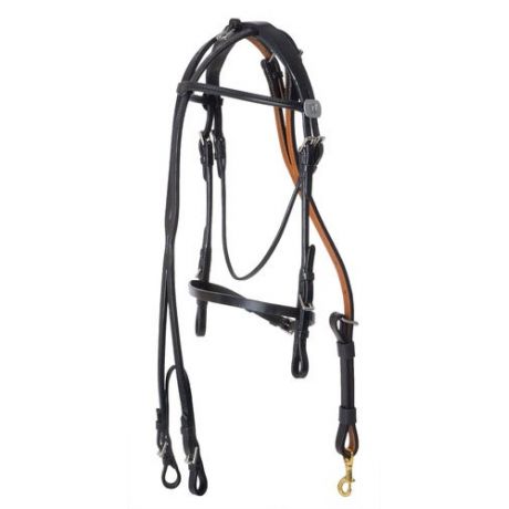 Leather race bridle and overcheck Wahlsten